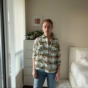 Zara Oversized Hawaiian Shirt XS